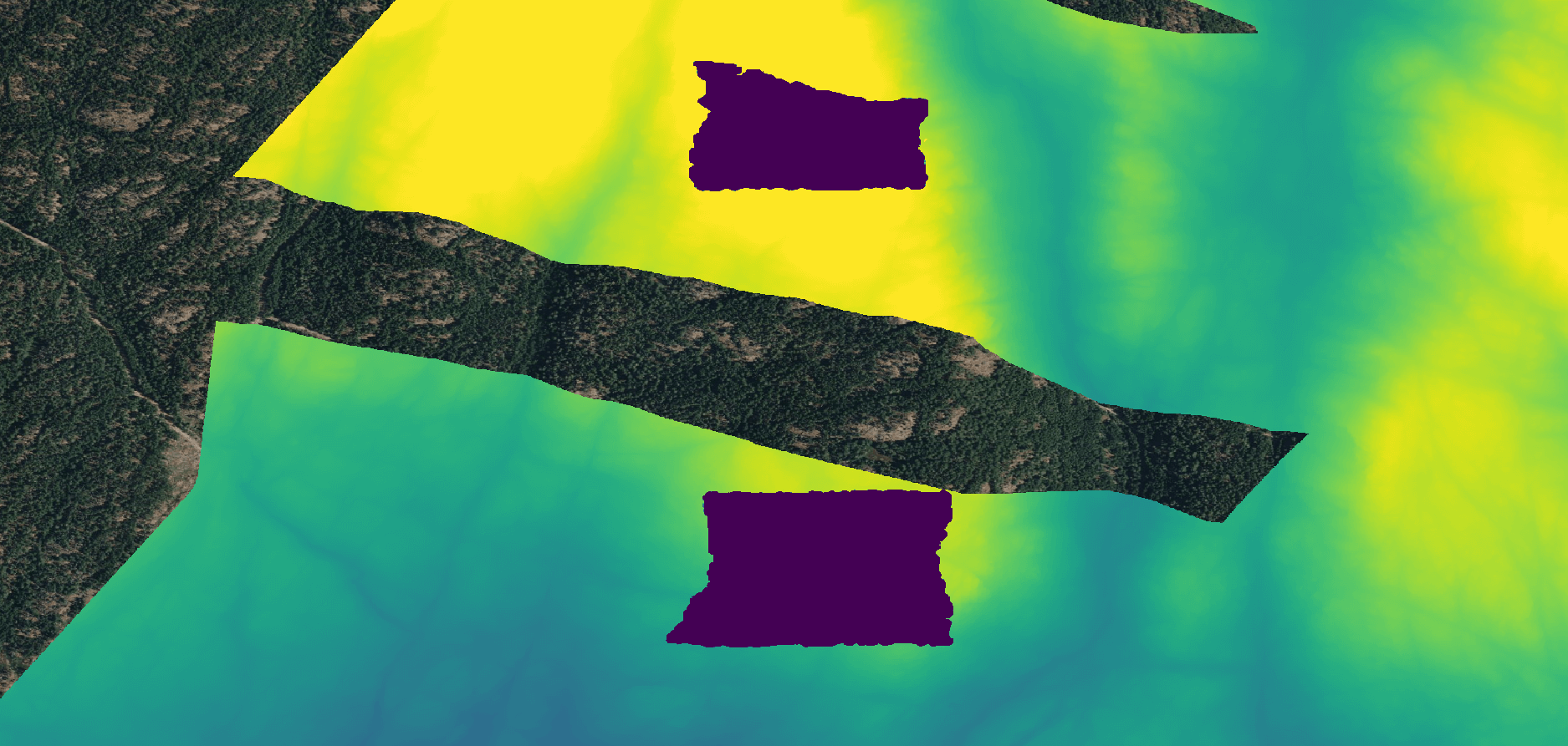 Heatmap of DEM